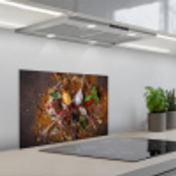 Specerijen - Kruiden - Lepels - Zout - Bruin - Keuken keuken achterwand spatscherm klein -3d_schuin