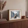 Hert - Dieren - Landschap - Winter - Sneeuw - Doorkijk - Natuur Light Box met batterij (Wandlamp) middel -sfeer2