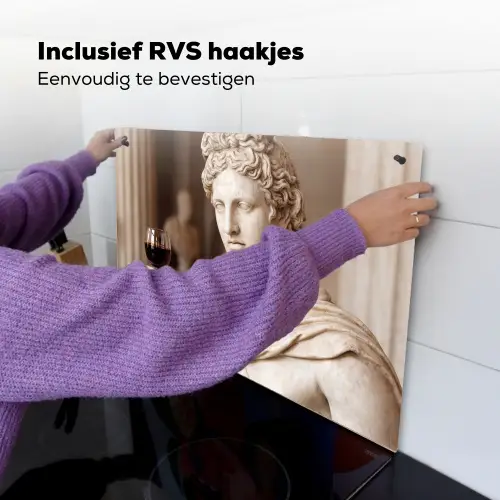 Klassiek - Marmer - Wijn Inductie beschemer met haakjes klein -ky-ophangen-nl