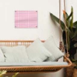 Raster - Patroon - Roze tuinposter los doek klein 239 -sfeer7