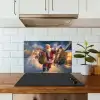 Kerstman - Dorp - Hert - Donker keuken achterwand spatscherm klein -sfeer2