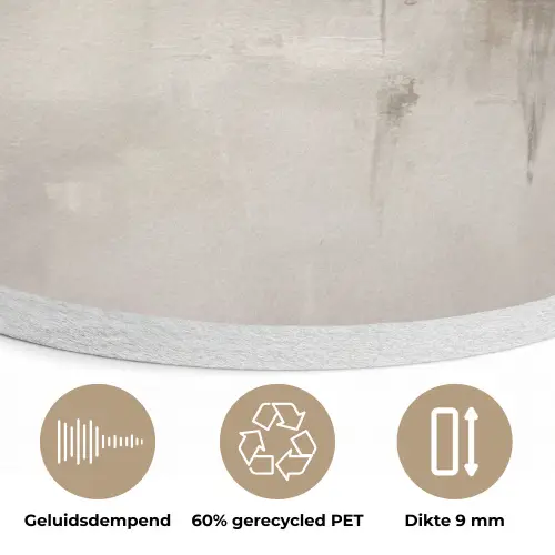 Moderne kunst - Abstract - Beige Akoestische PET Vilt - Rond klein -closeup_NL