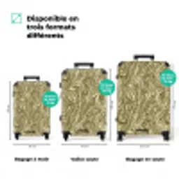 Abstract - Marmer - Groen NBS - Handbagage koffer - Volwassenen Unisex middel zzzzzzVergelijking_3FR