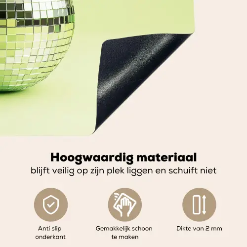 Groen - Disco - Decoratie - Appel Inductie beschemer met haakjes klein -ky-onderkant-nl
