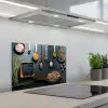 Kruiden - Lepels - Specerijen - Keuken keuken achterwand spatscherm klein -3d_schuin