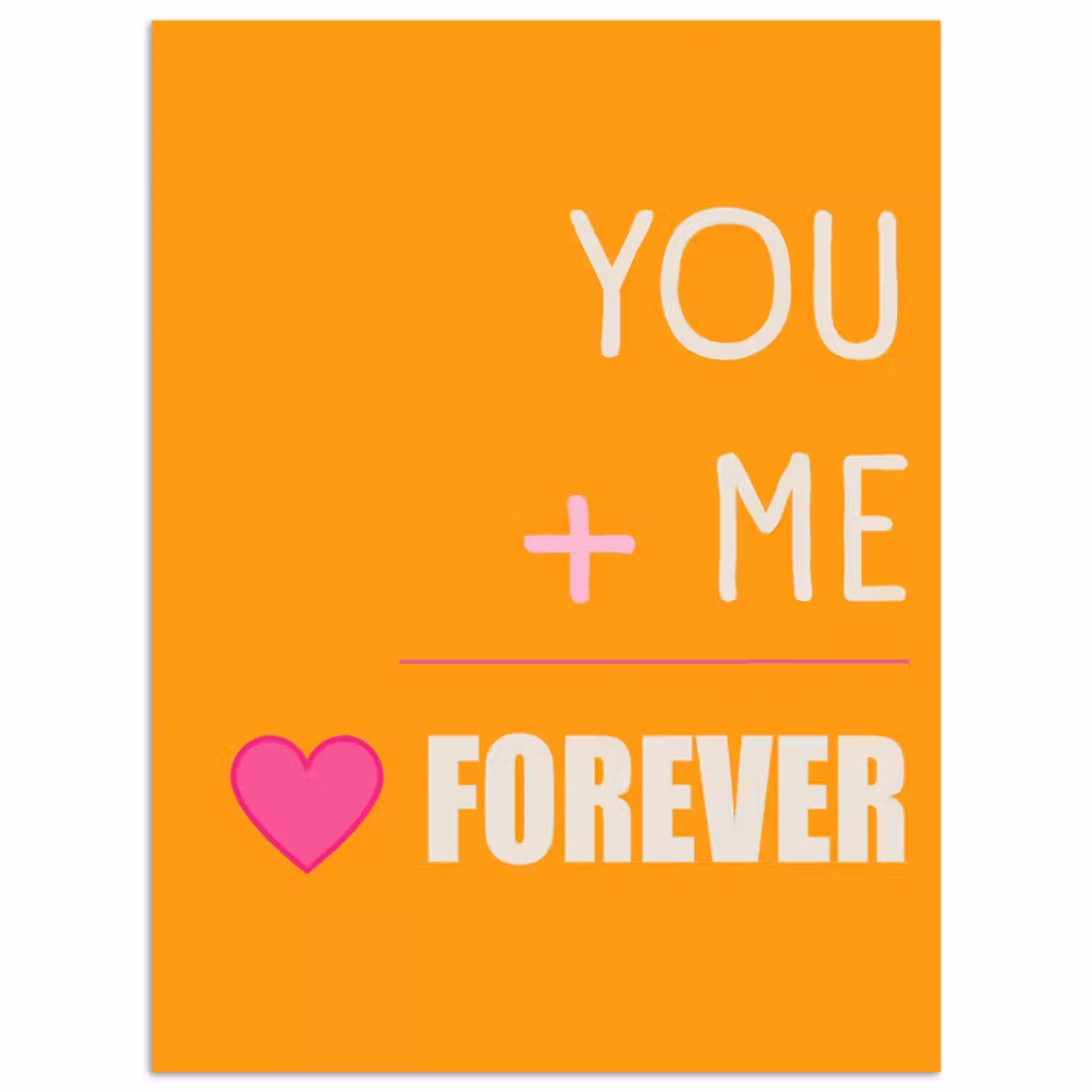 Poster - Orange - Liebe - Valentinstag