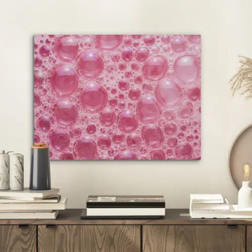 Roze - Schuim - Bubbels PET vilt klein -sfeer1