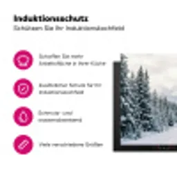 Weg - Sneeuw - Naaldbos - Winter - Avontuurlijk Inductie beschermer vinyl 3mm klein -zzzzzzz-lf-ups