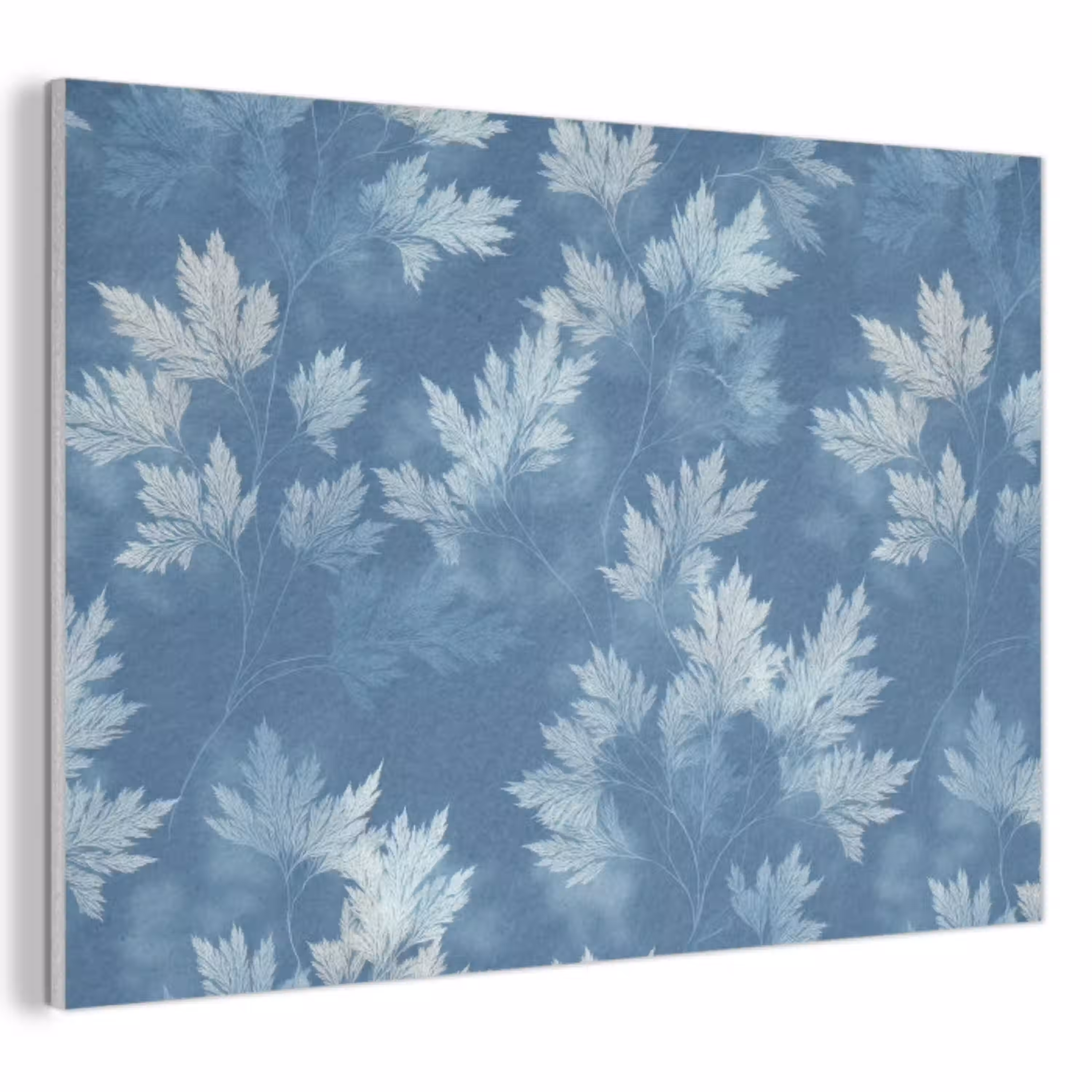 Varen - Botanisch - Patroon - Grijsblauw PET vilt klein 837 -3d
