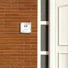 Grijze patronen - Modern Naambord Vierkant klein -sfeer3-XS