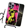 Hond - Zonnebril - Roze - Art Hoesje iPhone 16 Pro Max met koord klein -sfeer1