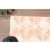 Waaier - Patroon - Perzik muismat rubber klein 262 -closeup