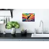 Zonsondergang - Walvis - Geschilderd - Kleurrijk Muursticker klein -keuken