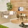 Eenden - Waterlelies - Riet - Zwart tuinposter los doek klein -sfeer4