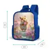 Hamster - Bloem - Natuur - Dier Kinderrugzak - Blauw middel -productfoto_formaten