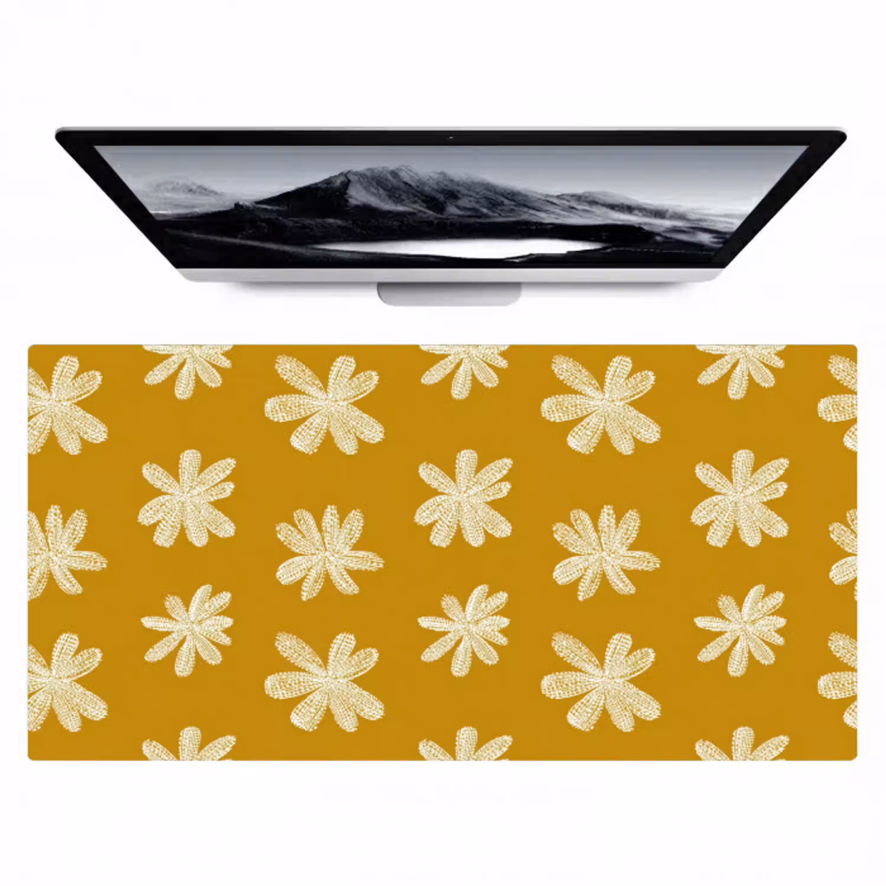 Bloem - Speels - Okergeel Muismat XXL klein 681 -zzz3d