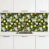Hangende - Citroenen - Witte - Bloemetjes keuken achterwand 2 middel 871 -3d