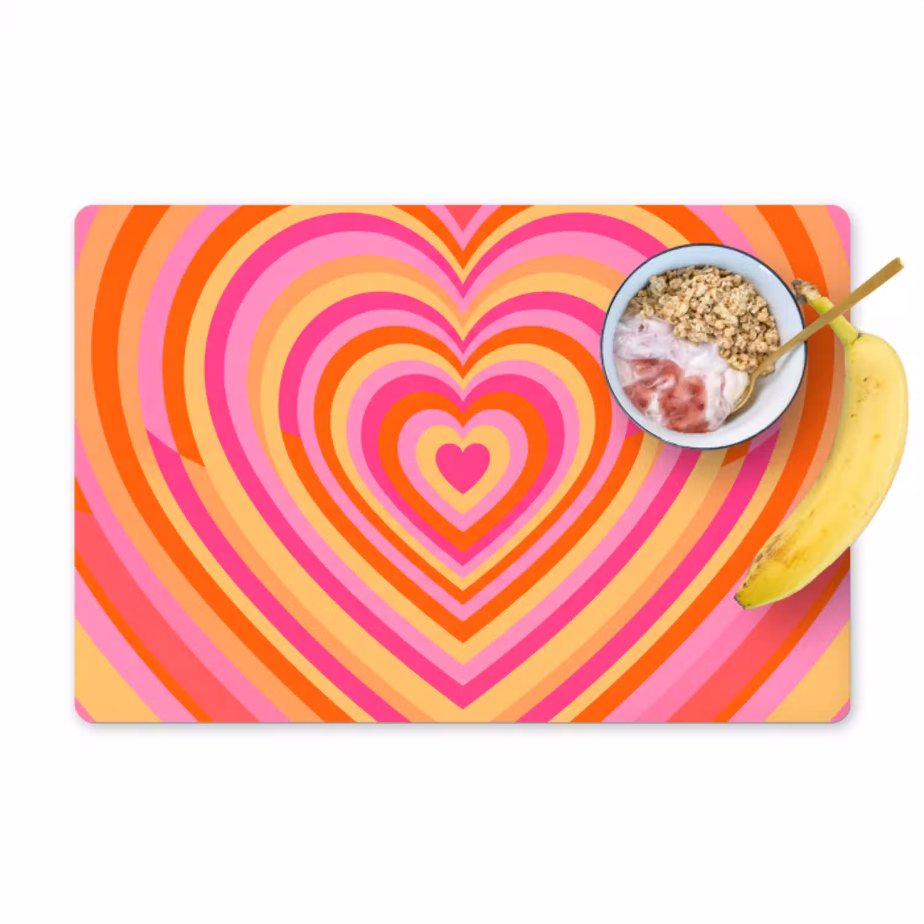 Hart - Concentrisch - Abstract - Liefde - Kleurrijk Placemat vinyl groot -zzzproduct_Kitchenyeah-website