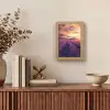 Lavendelveld - Zonsondergang - Paars Light Box met kabel (Tafellamp) klein -sfeer2