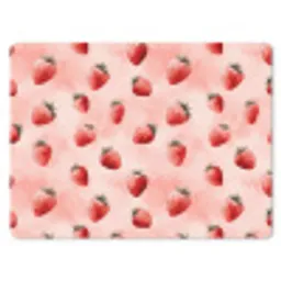 Aardbei - Patroon - Roze muismat rubber klein 262 -3d