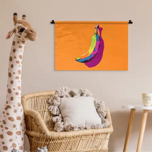 Felle kleuren - Banaan - popart Wandkleed katoen klein -wsfeer5_kind