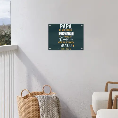 Quotes - Papa - Spreuken - Papa jij hebt ons al tuinposter los doek klein -sfeer8