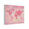 Wereldkaart - Roze - Vaag PET vilt klein -3d