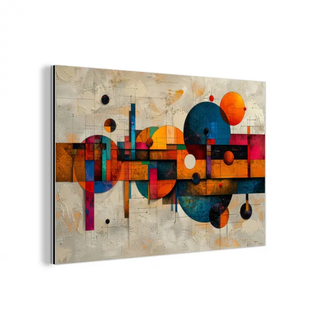 Kunst - Kleurrijk - Modern - Vormen aluminium wit klein -3d