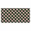 Vlechtpatroon - Groen - Roze - Geometrisch Muismat XXL klein 681 -3d_leeg