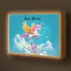 Eenhoorn - Fantasie - Kasteel Light Box met batterij (Wandlamp kind) middel -z3d_website