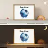 Voetbal - Blauw - Inkt - Spatten Light Box met batterij (Wandlamp kind) middel -sfeer3_kind