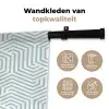 Geometrie - Lijn - Groen - Patroon Wandkleed katoen middel 269 -sfeer2