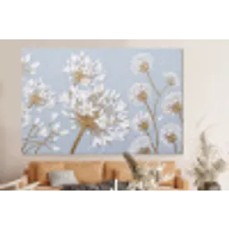 Illustratie - Bloemen - Blauw forex 5mm xxl -bovenbank
