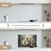 Tijger - Vlinders - Dieren - Jungle - Bloemen keuken achterwand spatscherm klein -voor_na_NL