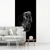 Lijntekening - Wit - Wielrennen - Snelheid fotobehang vinyl groot -woonkamer