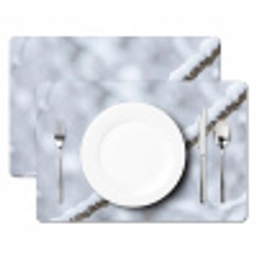 Vogeltje - Sneeuw - Tak - Winter - Zacht Placemat vinyl groot -zzsfeer2_Kitchenyeah-website