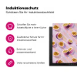 Passievrucht - Tropisch - Paars Inductie beschermer vinyl 3mm klein 276 -zzzzzzz-lf-ups