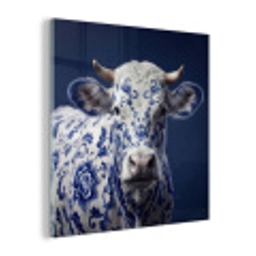 Koe - Delfts - Blauw - Artistiek plexiglas 5mm klein -z3d