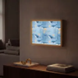Walvissen - Oceaan - Blauw Light Box met batterij (Wandlamp) middel 907 -sfeer1