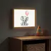 Olifant - Baby dier - Roze ballon Light Box met batterij (Wandlamp kind) middel -sfeer5_kind
