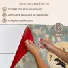 Kraanvogels - Maan - Bloemen - Blauw keuken achterwand spatscherm klein -spatscherm_NL