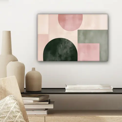 Vormen - Abstract - Cirkel - Zwart canvas 2cm klein -sfeer6