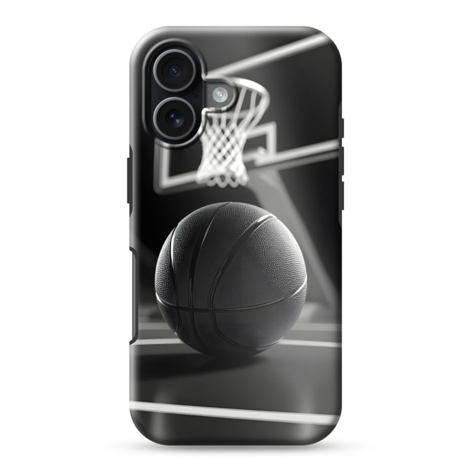 Basketbal - Basketbalveld - Lichtlijnen Toughcase MagSafe Apple iPhone 17 klein -3d