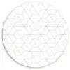 Geometrie - Lijn - Patroon Wandcirkel kunststof plaat 5mm dik klein 188 -3d