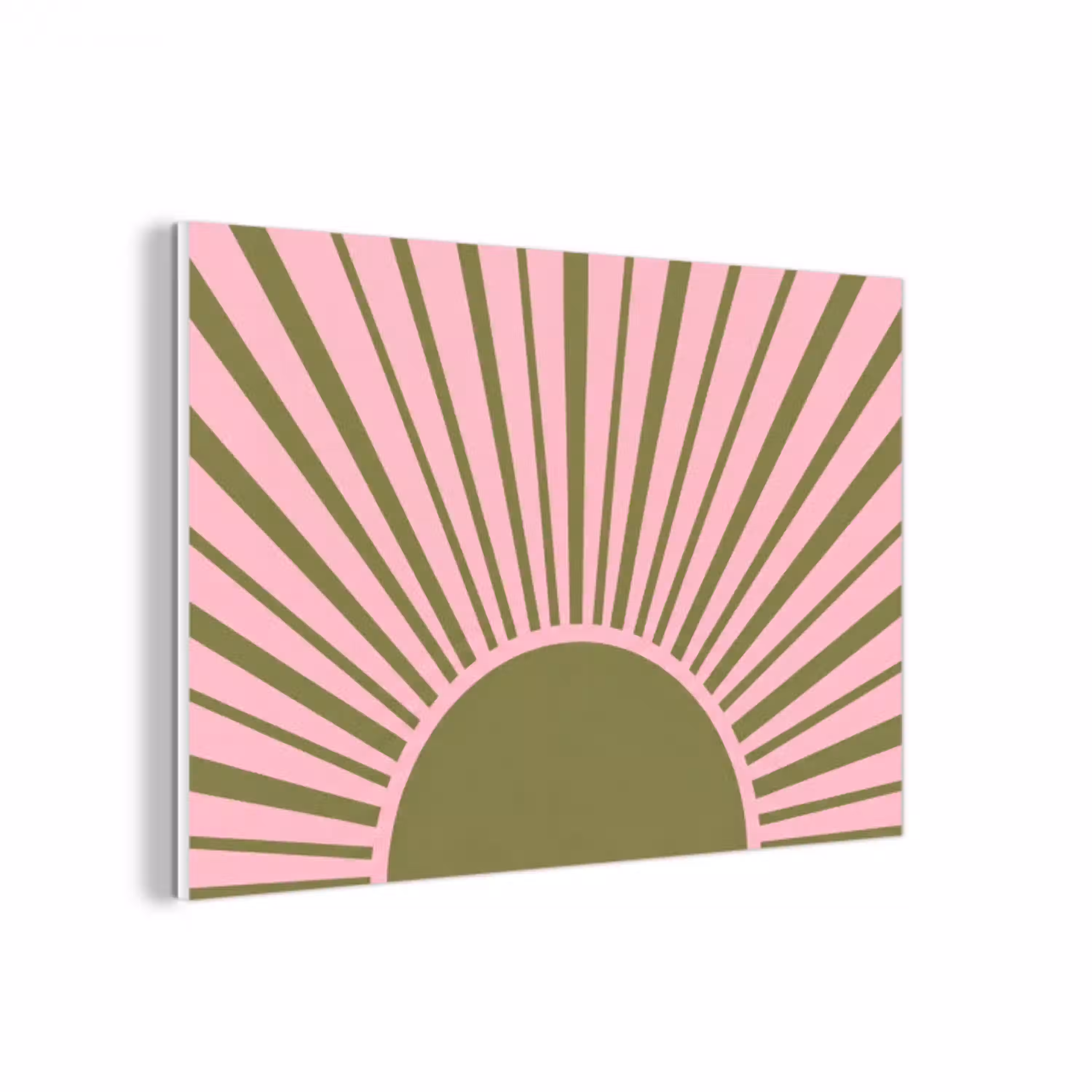 Abstract - Stralen - Grafisch - Roze - Groen forex 5mm xxl -3d