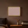 Donkerblauw - Roze - Patroom - Symmetrisch Light Box met batterij (Wandlamp) middel 907 -sfeer4