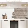 Brocante - Patronen - Hout - Planken keuken achterwand 2 middel 871 -voor-na2_NL
