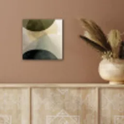 Vlakken - Abstract - Beige - Cirkels aluminium wit klein -sfeer4