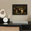 De Nachtwacht - Schilderij van Rembrandt van Rijn fotolijst zwart zonder passe partout klein -sfeer1