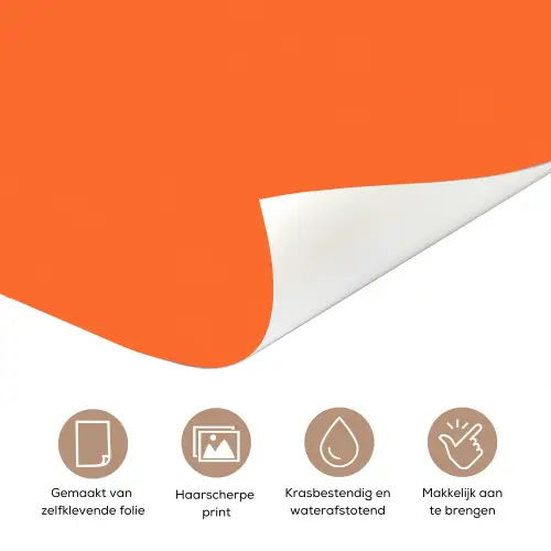Oranje - Gebroken wit - Nice deurposter klein -closeup_NL